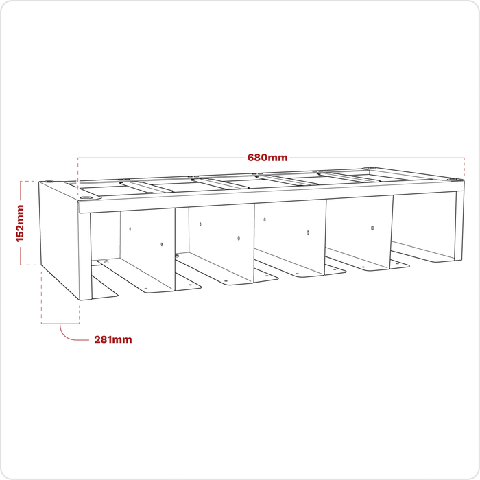 Superline PRO® Modular Power Tool Rack 680mm | APMS69