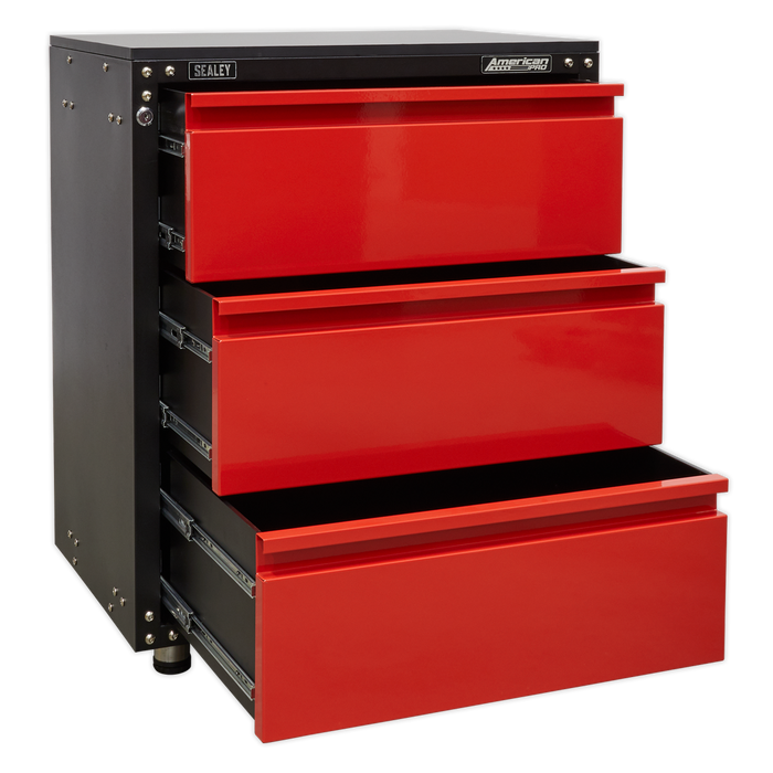 American PRO® Modular Cabinet with Worktop 3 Drawer 665mm | APMS82