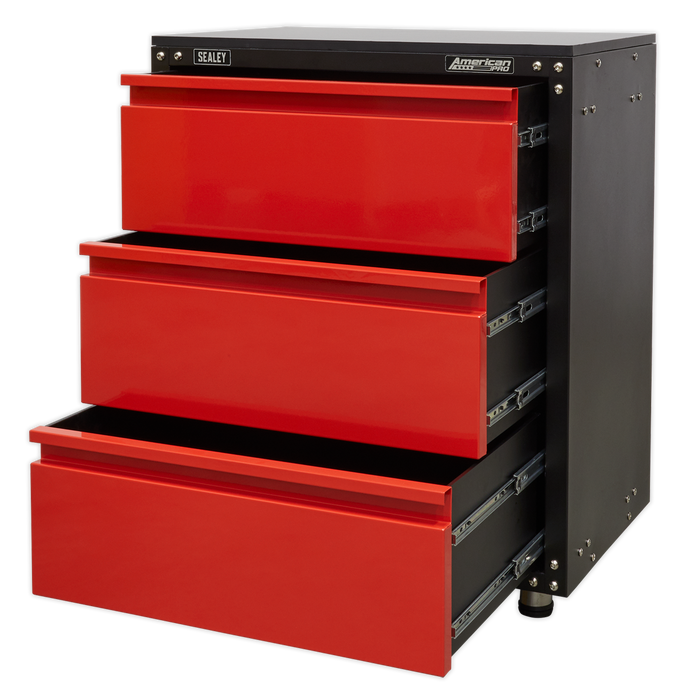 American PRO® Modular Cabinet with Worktop 3 Drawer 665mm | APMS82