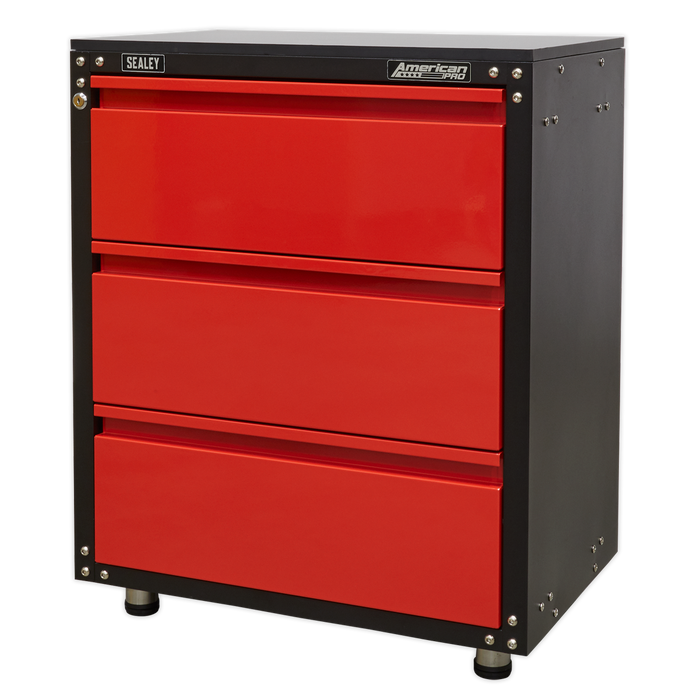 American PRO® Modular Cabinet with Worktop 3 Drawer 665mm | APMS82