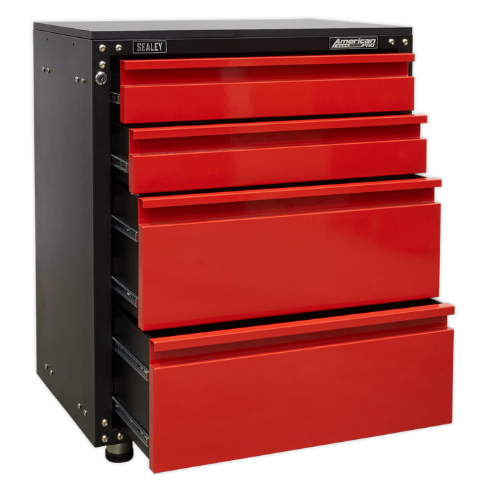 American PRO® Modular Cabinet with Worktop 4 Drawer 665mm | APMS84