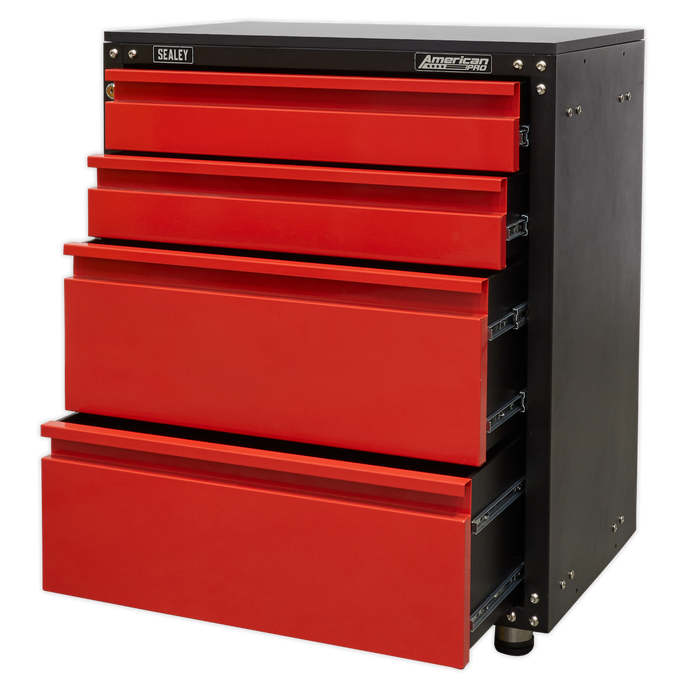 American PRO® Modular Cabinet with Worktop 4 Drawer 665mm | APMS84
