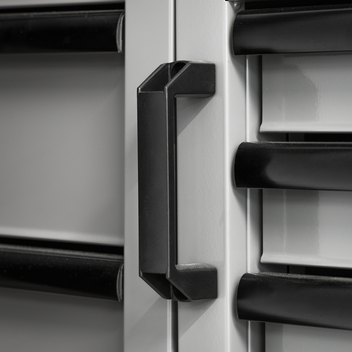 Superline PRO® Black Edition Storage System with Rubber Wood Worktop 2.04m | APMSBESTACK03W