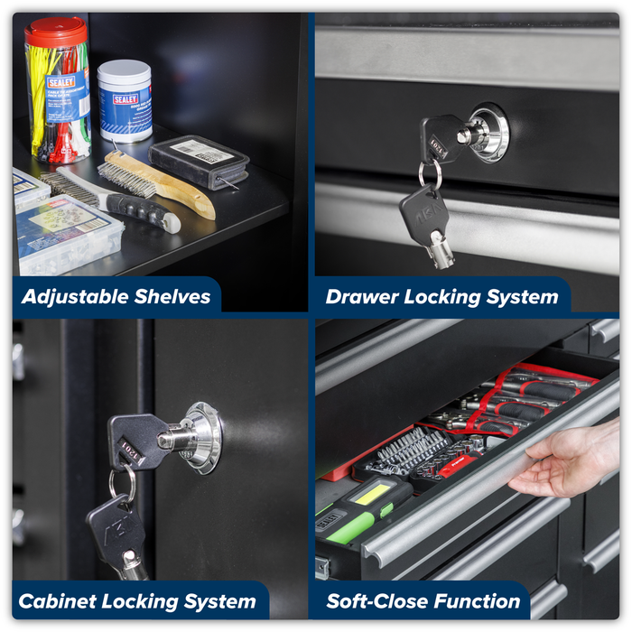 Premier™ Storage System with Stainless Worktop 2.48m | APMSCOMBO1SS