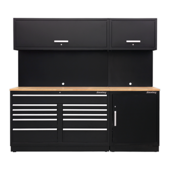 Premier™ Storage System with Hardwood Worktop 2.33m | APMSCOMBO4W