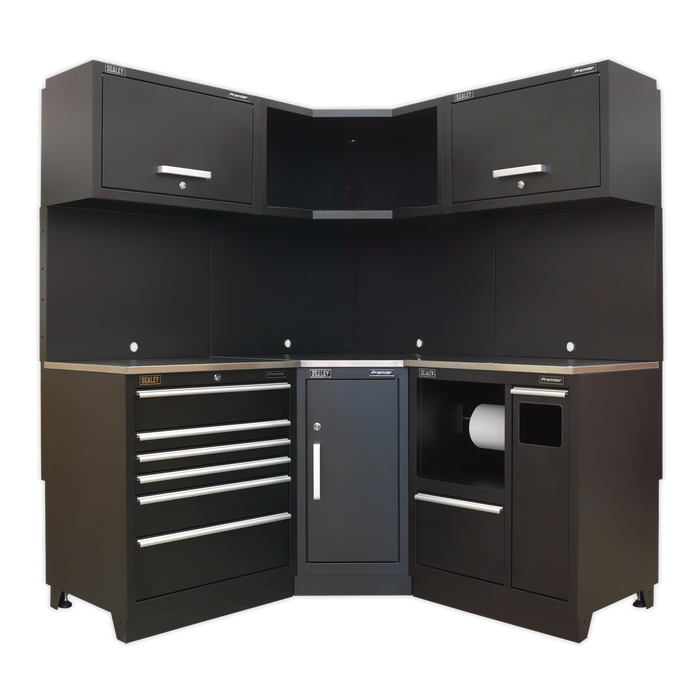 Premier™ Corner Storage System with Stainless Worktop 1.71m | APMSCOMBO6SS