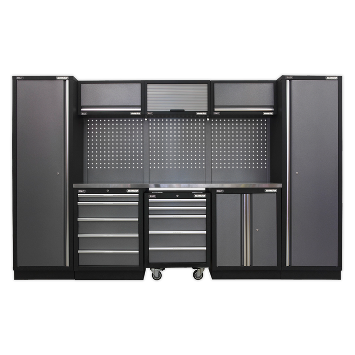 Superline PRO® Storage System with Stainless Worktop 3.24m | APMSSTACK03SS