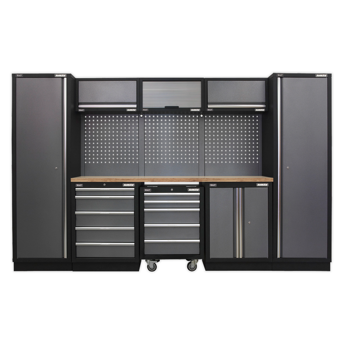 Superline PRO® Storage System with Wood Worktop 3.24m | APMSSTACK03W