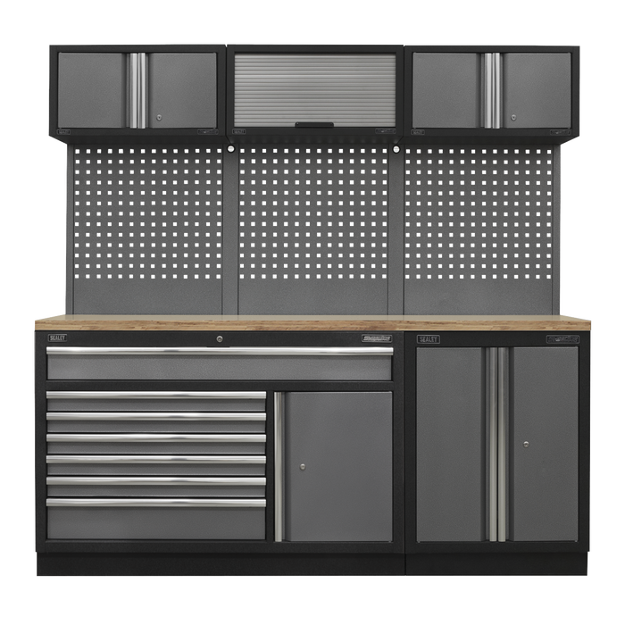 Superline PRO® Storage System with Pressed Wood Worktop 2.04m | APMSSTACK11W