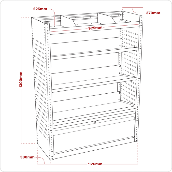Superline PRO® Modular Slanted Shelf Van Storage System | APMSVCOMBO2