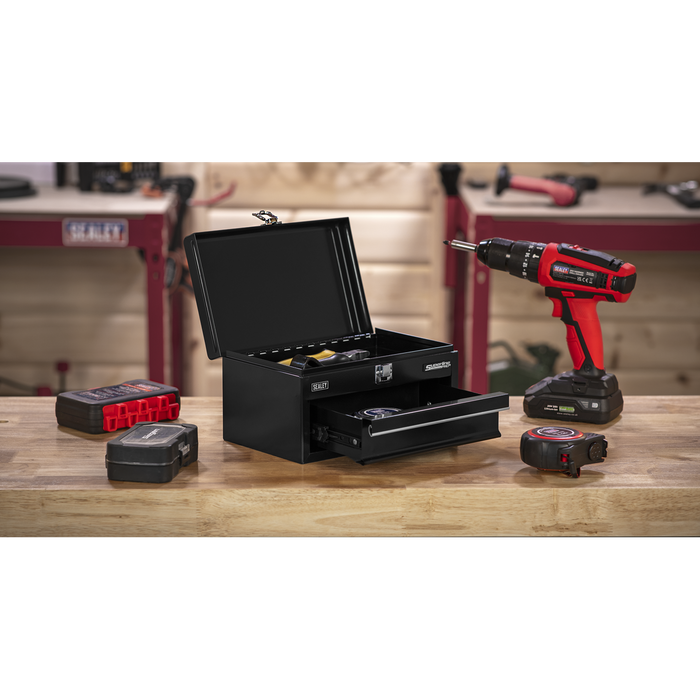 Superline Pro® Mini Toolbox with Drawer - Black | APMTB2