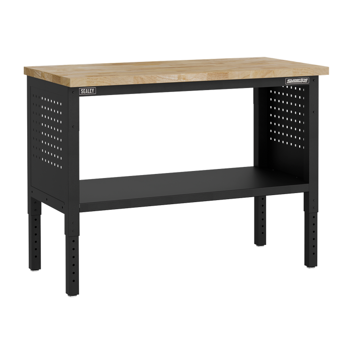 Superline PRO® Modular Workbench with 4 Drawers Wooden Worktop 1265mm | APMWB50COMBO2W