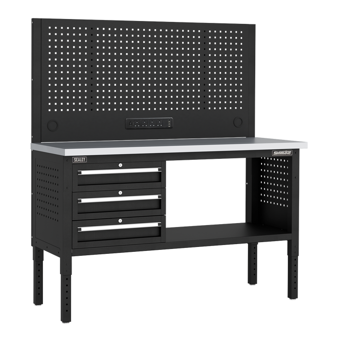 Superline PRO® Modular Workbench with 3 Drawers Stainless Steel Worktop 1525mm | APMWB60COMBO1SS