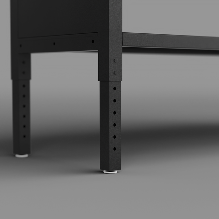 Superline PRO® Modular Adjustable-Height Workbench with Pegboard Back Panel & Wooden Worktop 1830mm | APMWB72COMBOW