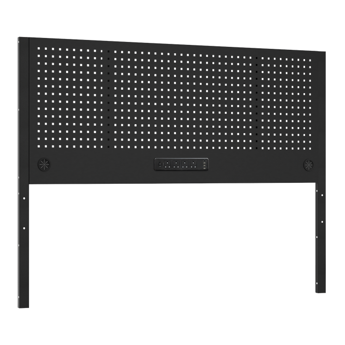 Superline PRO® Modular Adjustable-Height Workbench with Pegboard Back Panel & Wooden Worktop 1830mm | APMWB72COMBOW