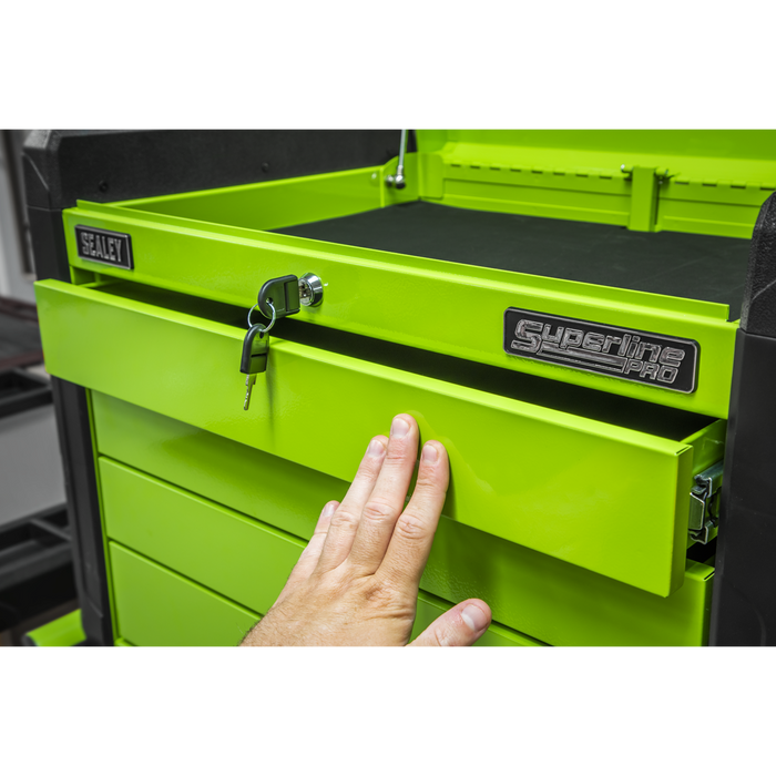 Superline PRO® Push-to-Open Topchest 4 Drawer - Green | APPD4G