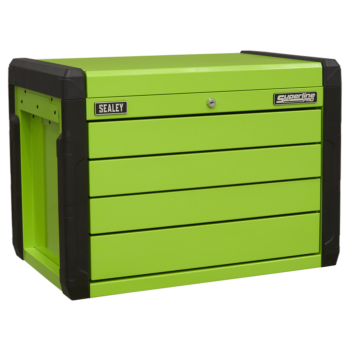 Superline PRO® Push-to-Open Topchest 4 Drawer - Green | APPD4G