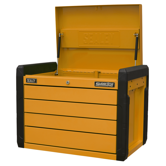 Superline PRO® Push-to-Open Topchest 4-Drawer - Orange | APPD4O