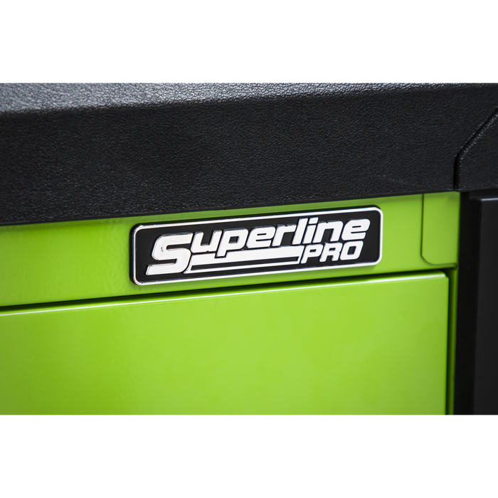 Superline PRO® Push-To-Open Topchest & Rollcab Combination 11 Drawer - Green | APPDSTACKG