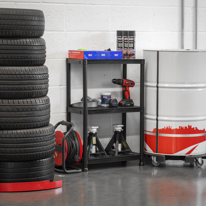 Plastic Racking Unit with 3 Shelves 25kg Capacity Per Level | APPR3