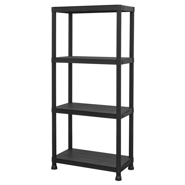 Plastic Racking Unit with 4 Shelves 25kg Capacity Per Level | APPR4