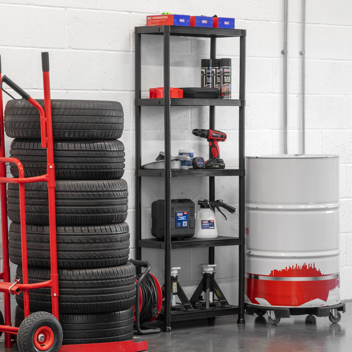 Plastic Racking Unit with 5 Shelves 25kg Capacity Per Level | APPR5