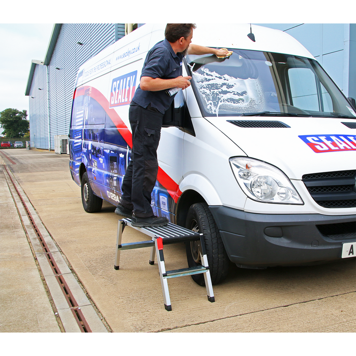 Aluminium 2-Tread Folding Platform - EN 131-4 | APS2