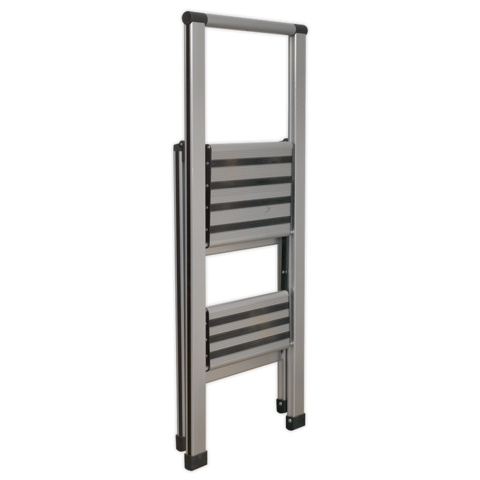 Professional Folding Step Ladder 2-Step Aluminium 150kg Capacity | APSL2