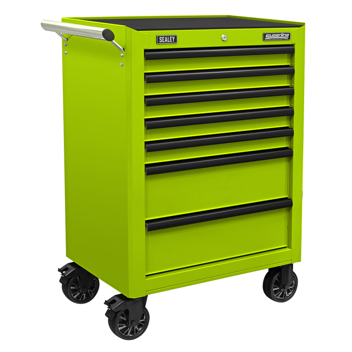 Superline PRO® Topchest, Mid-Box Tool Chest & Rollcab Combination 14 Drawer - Green | APSTACKTHV