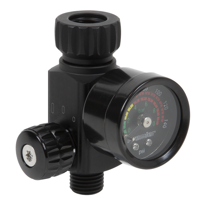 Premier On-Gun Air Pressure Regulator/Gauge with Glass Lens | AR02