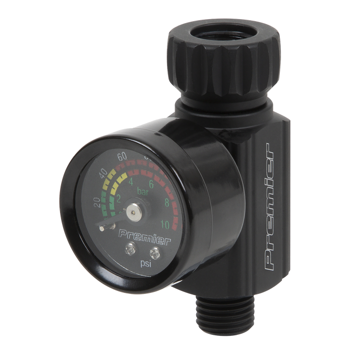 Premier On-Gun Air Pressure Regulator/Gauge with Glass Lens | AR02