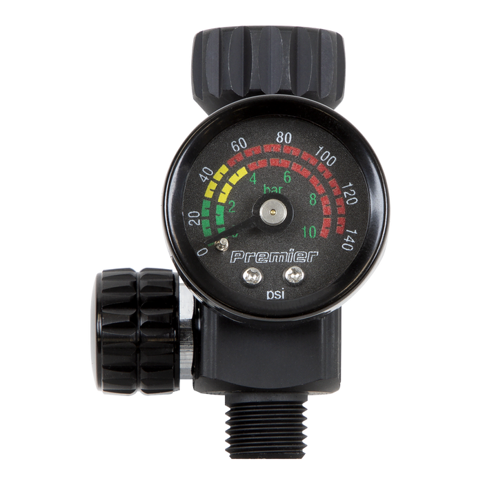 Premier On-Gun Air Pressure Regulator/Gauge with Glass Lens | AR02
