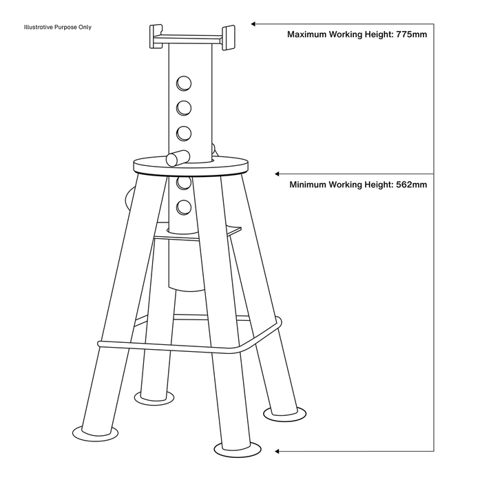 Premier Axle Stands (Pair) 10 Tonne Capacity per Stand | AS10
