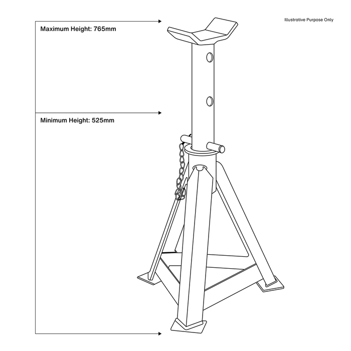 Axle Stands (Pair) 12 Tonne Capacity per Stand | AS12000