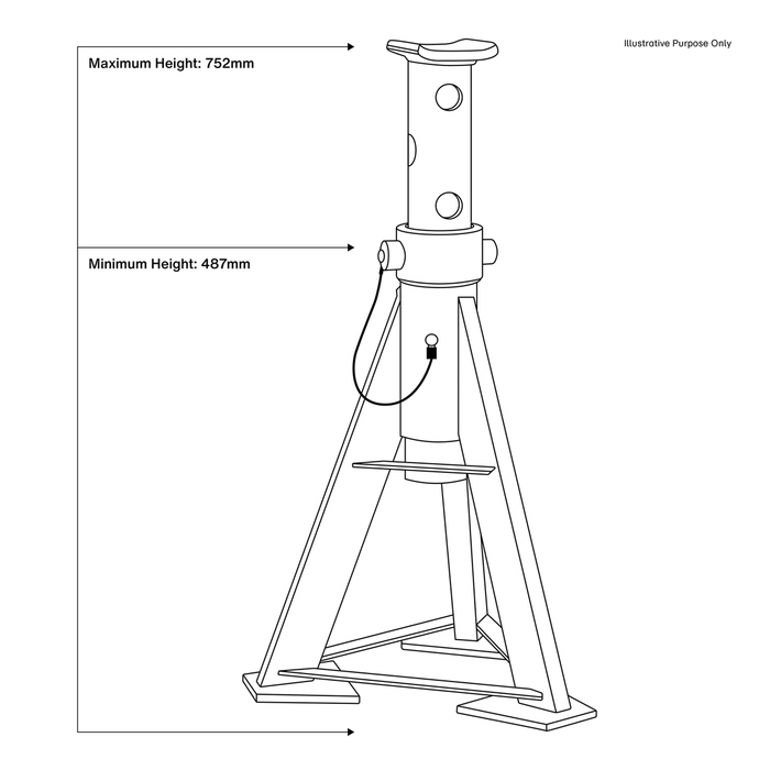 Premier Axle Stands (Pair) 12 Tonne Capacity per Stand High Level | AS12