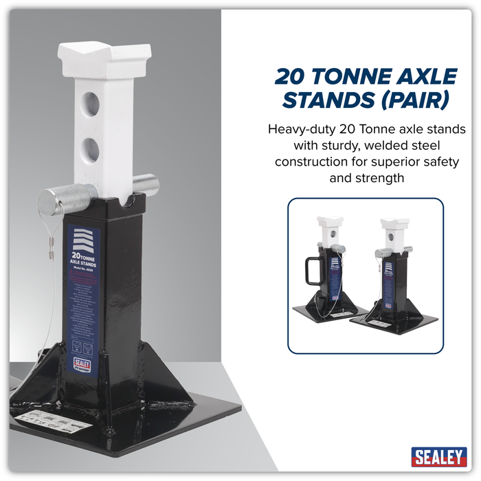 Premier Axle Stands (Pair) 20 Tonne Capacity per Stand | AS20