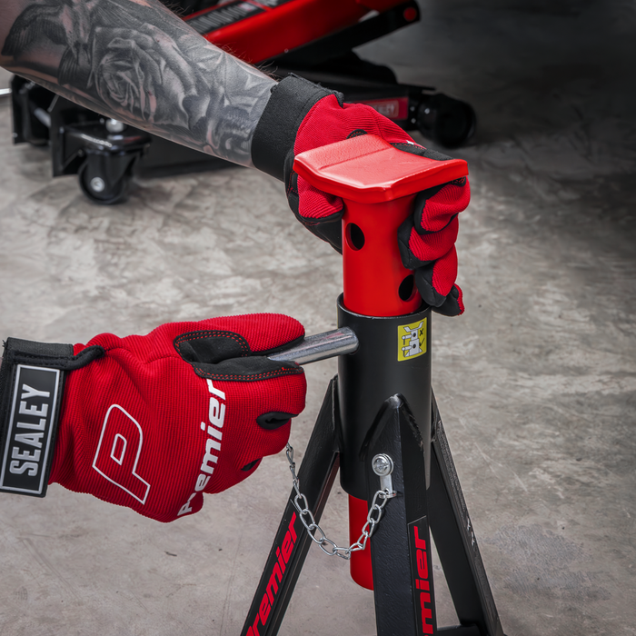 Premier Axle Stands (Pair) 3 Tonne Capacity per Stand - Red | AS3R