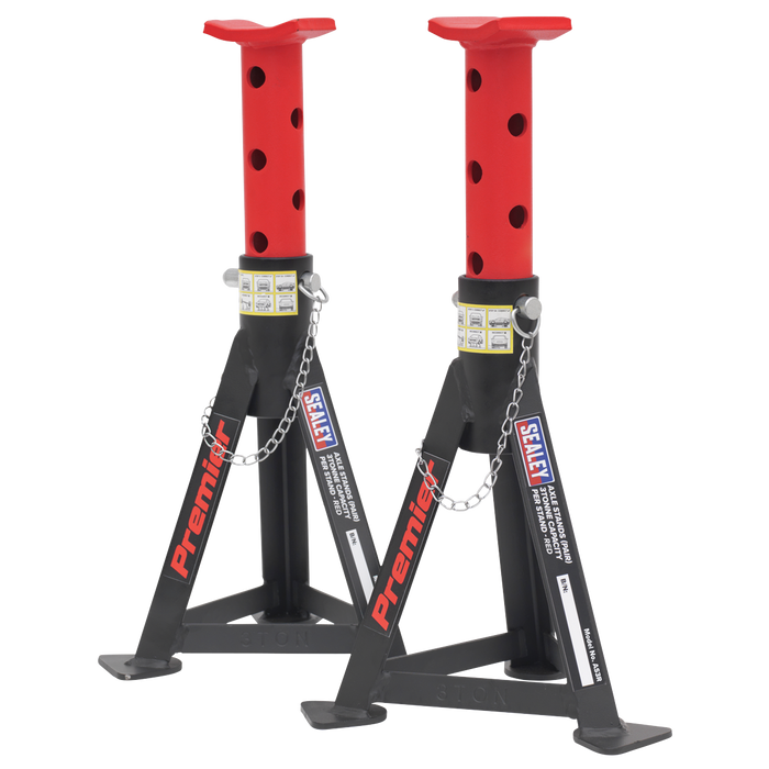 Premier Axle Stands (Pair) 3 Tonne Capacity per Stand - Red | AS3R