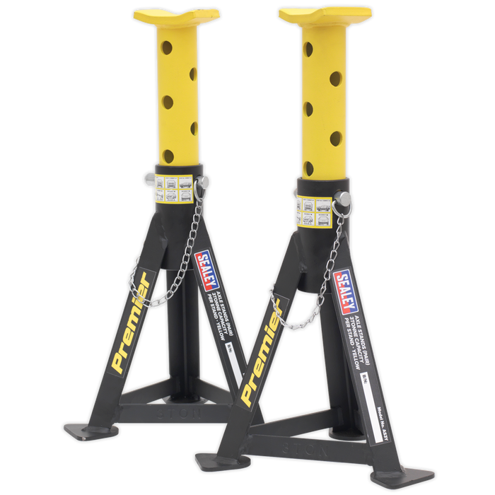 Premier Axle Stands (Pair) 3 Tonne Capacity per Stand - Yellow | AS3Y