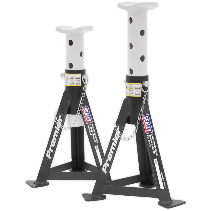 Premier Axle Stands (Pair) 3 Tonne Capacity per Stand - White | AS3