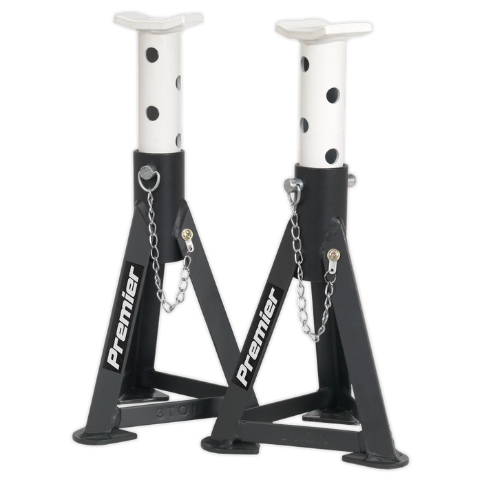 Premier Axle Stands (Pair) 3 Tonne Capacity per Stand - White | AS3