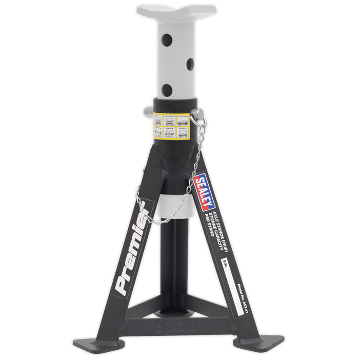 Premier Axle Stands (Pair) 3 Tonne Capacity per Stand - White | AS3