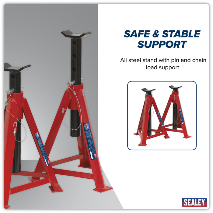 Axle Stands (Pair) 5 Tonne Capacity per Stand | AS5000M