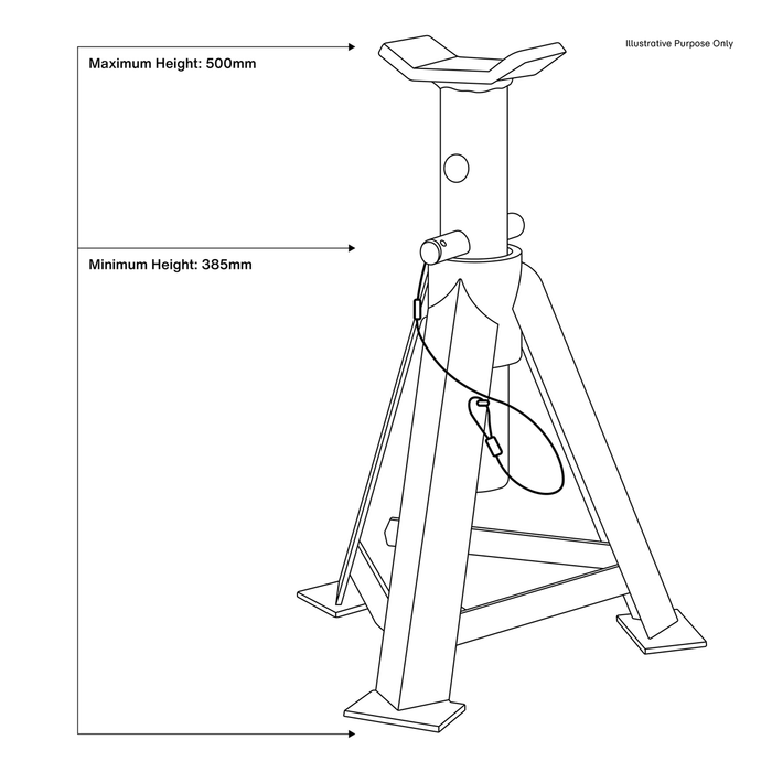 Axle Stands (Pair) 5 Tonne Capacity per Stand | AS5000