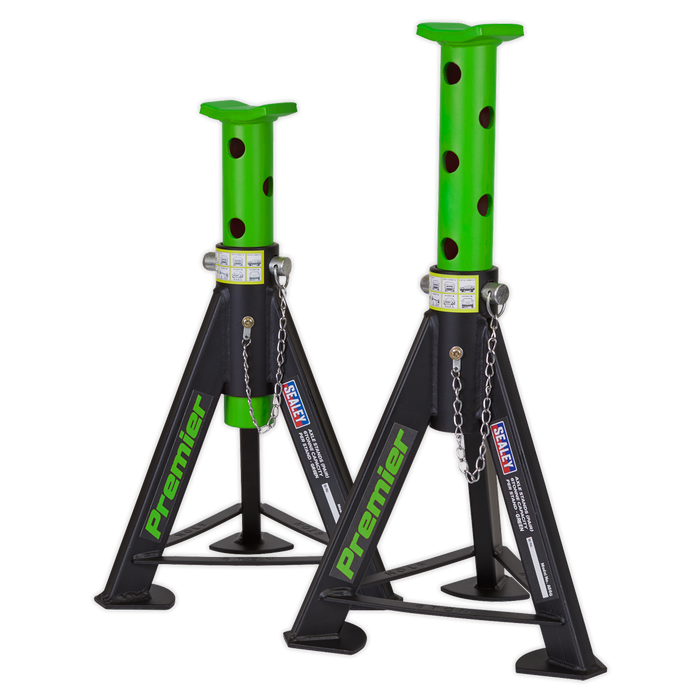 Premier Axle Stands (Pair) 6 Tonne Capacity per Stand - Green | AS6G