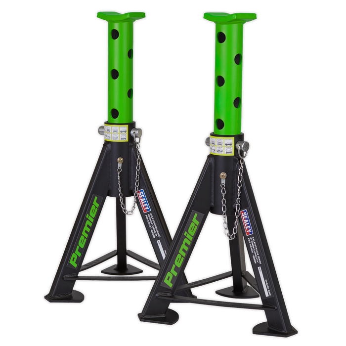 Premier Axle Stands (Pair) 6 Tonne Capacity per Stand - Green | AS6G