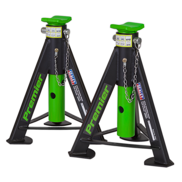 Premier Axle Stands (Pair) 6 Tonne Capacity per Stand - Green | AS6G