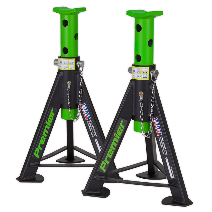 Premier Axle Stands (Pair) 6 Tonne Capacity per Stand - Green | AS6G