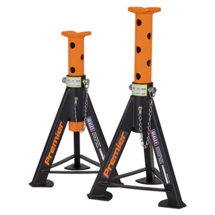 Premier Axle Stands (Pair) 6 Tonne Capacity per Stand - Orange | AS6O