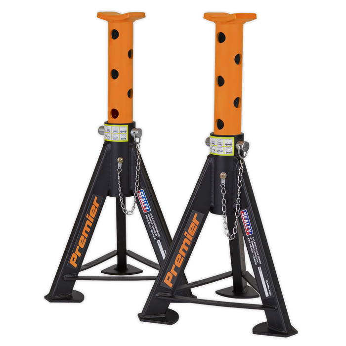 Premier Axle Stands (Pair) 6 Tonne Capacity per Stand - Orange | AS6O